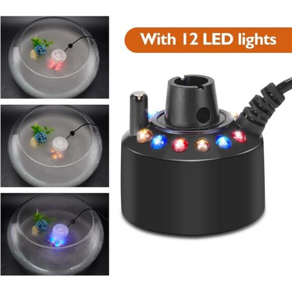 Mist Maker with 12 LED Lights, Mist Maker Fogger, Mini Size, Large Capacity - Picture 6 of 8